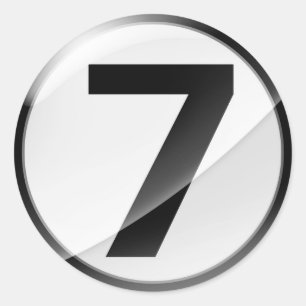 Pegatina negro número 7