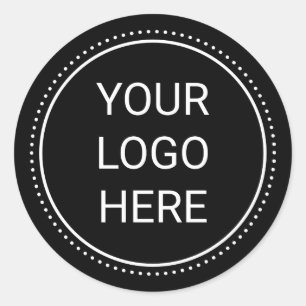Pegatina negro redondo con logotipo Business Class