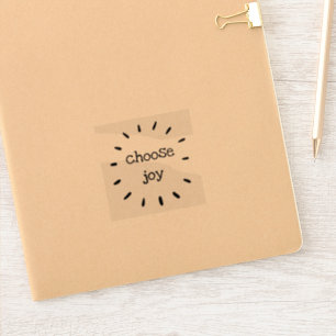 Pegatina negro transparente "Choose Joy"