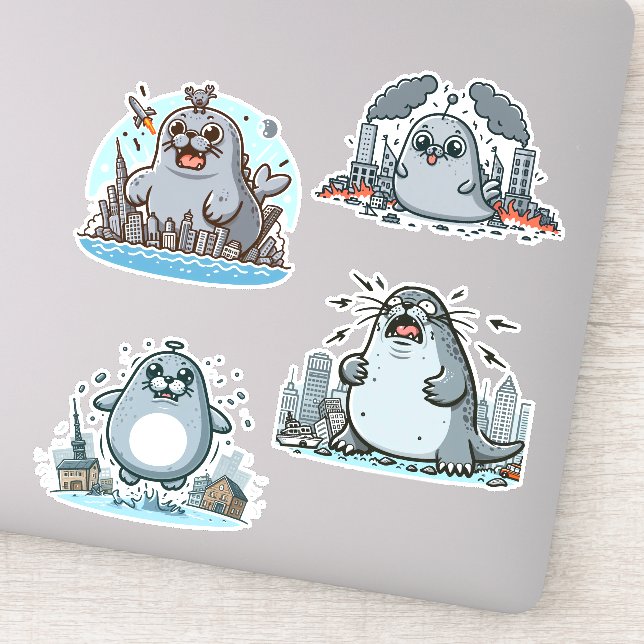 Pegatina Neil The Seal 2 (Detalle)