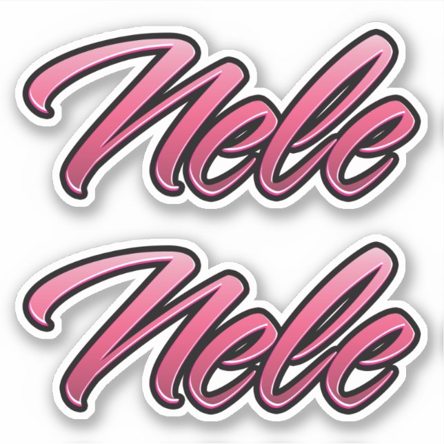 Pegatina Nele faded pink Aufkleber Sticker Stickerset (Anverso)