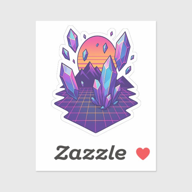 Pegatina Neon Crystalscape - Vibes Vapor Gem de 80 (Hoja)