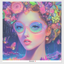 Pegatina Neon Garden Goddess