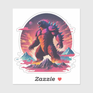 Pegatina Neon Godzila Del Norte