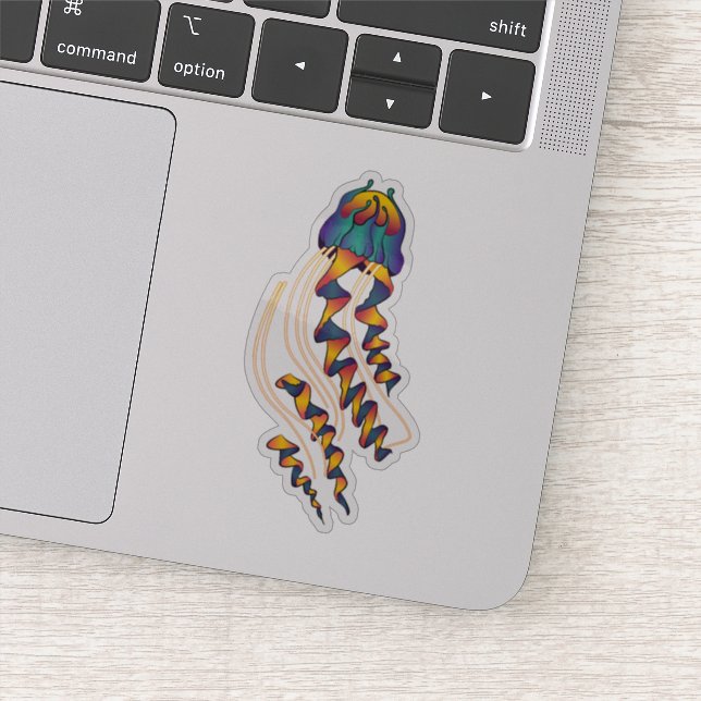 Pegatina Neon Jellyfish (Detalle)