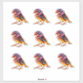 Pegatina Neon Sparrow con acentos brillantes