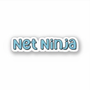 Pegatina Neto Ninja Blue Retro Pickleball Textos