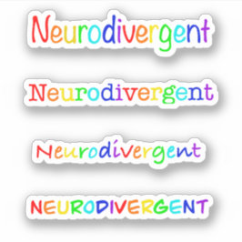 Pegatina Neurodivergente - Arcoiris - Conciencia y aceptaci