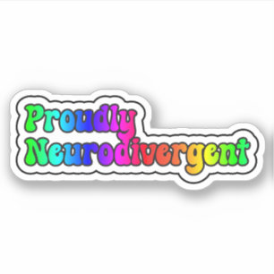 Pegatina Neurodivergente del arcoiris orgullosamente Neurod