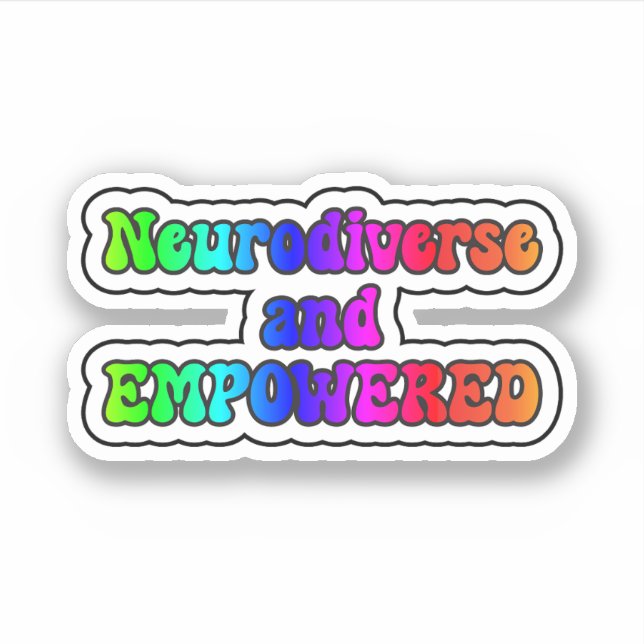 Pegatina Neurodiversa y EMPODIDA Neurodiversidad del arcoir (Anverso)