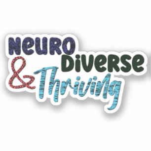 Pegatina Neurodiversa y Prospera   Neurodiversidad