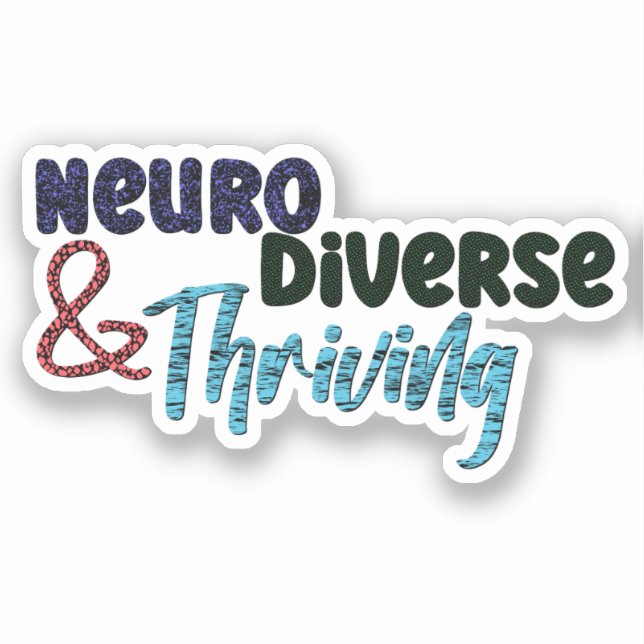 Pegatina Neurodiversa y Prospera | Neurodiversidad (Anverso)