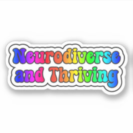 Pegatina Neurodiversa y pujante Neurodiversidad arcoiris
