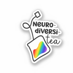 Pegatina "Neurodiversi-tea"  Conciencia neurodivergente
