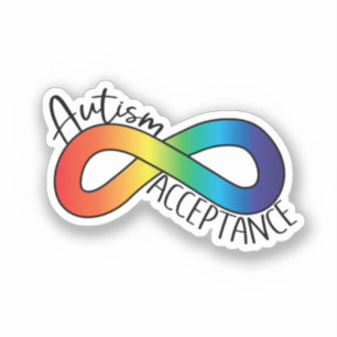Pegatina Neurodiversidad Autismo aceptación Arcoiris