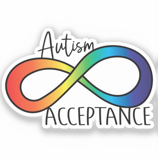 Pegatina Neurodiversidad Autismo Conciencia Aceptación Arco (Anverso)