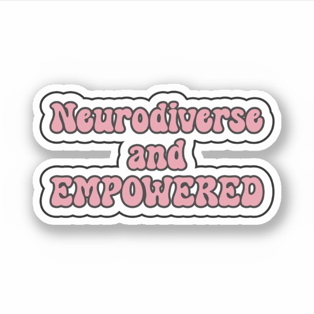 Pegatina Neurodiversidad y Neurodiversidad rosa EMPODIDA (Anverso)