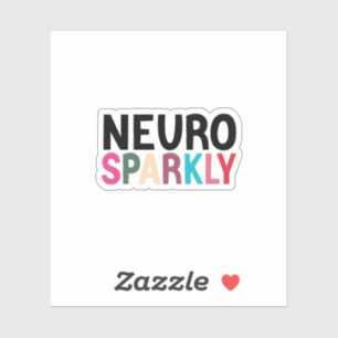 Pegatina Neuroesparkly Kiss Cut , el autismo neurodivergent