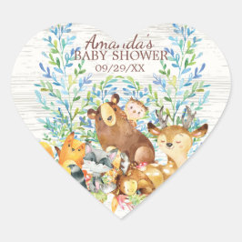 Pegatina Neutral Baby Shower Favor de los animales