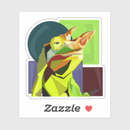 Pegatina New Cham On The Block—Jackson’s Chameleon 