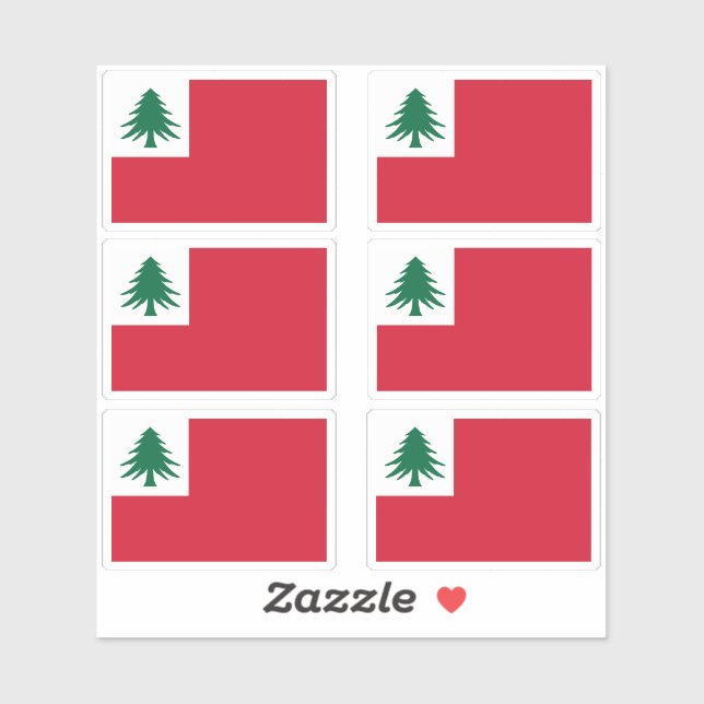 Pegatina New England Pine Tree Flag Sticker Pack (Hoja)