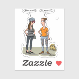 Pegatina New jeans? No, new cat. Folded Greeting Card