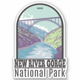 Pegatina New River Gorge National Park West Virginia Bridge