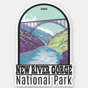Pegatina New River Gorge National Park West Virginia Bridge
