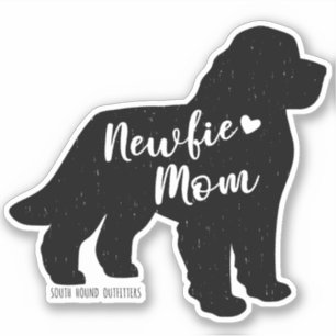 Pegatina Newfie Mom, Newfoundland Personalizado-Cut Vinyl P