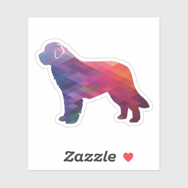 Pegatina Newfoundland Geo Silhouette Purple (Hoja)