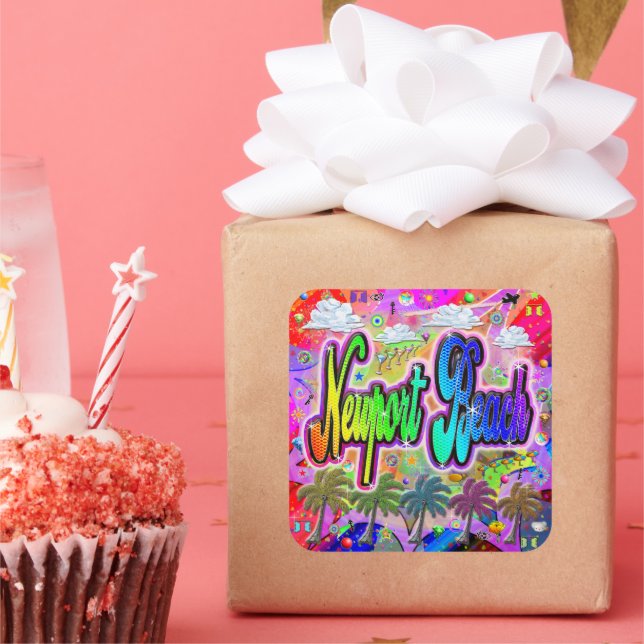 Pegatina Newport Beach Vista Express (Fiesta)