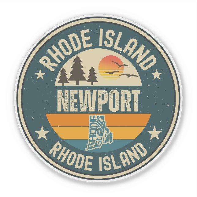 Pegatina Newport, Rhode Island (Anverso)