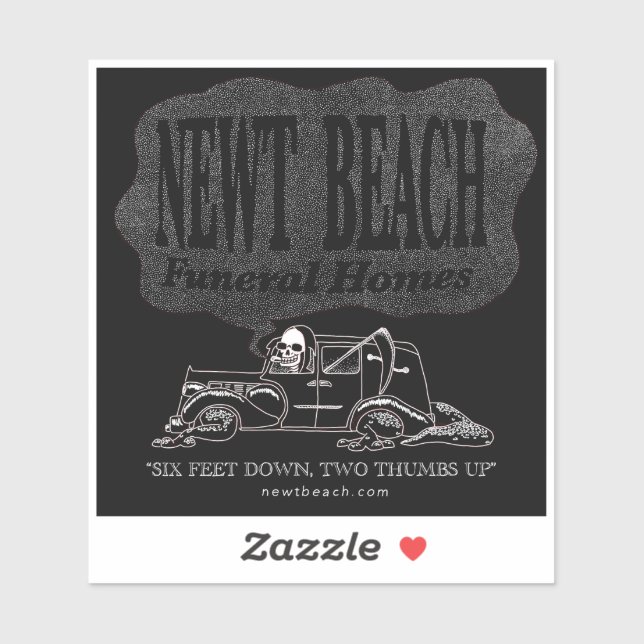Pegatina "Newt Beach Funeral Homes" Sticker (Hoja)