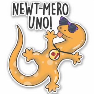 Pegatina Newt-mero Uno Funny Newt Pun