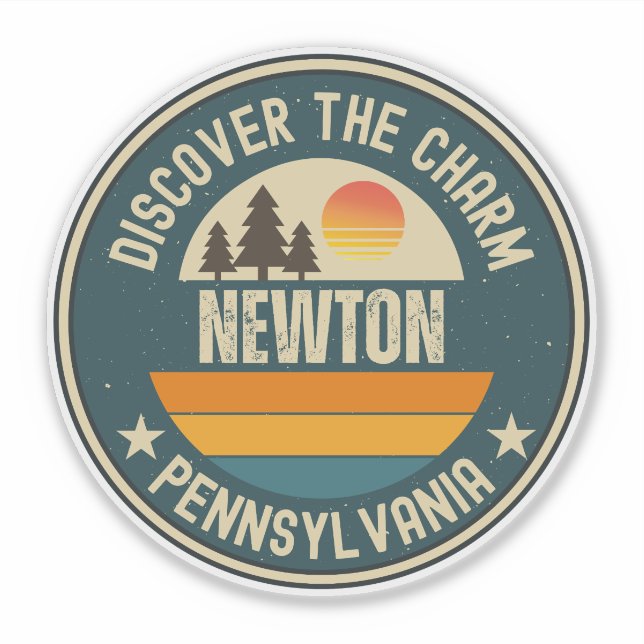 Pegatina Newton, Pensilvania (Anverso)