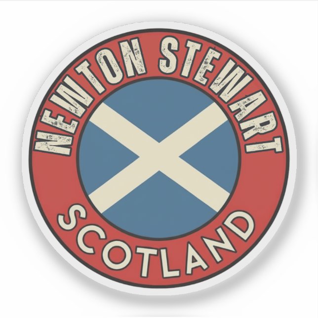 Pegatina Newton Stewart, Escocia (Anverso)