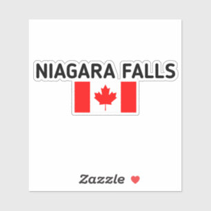 Pegatina Niagara cae Canadá Bandera de color claro , ni