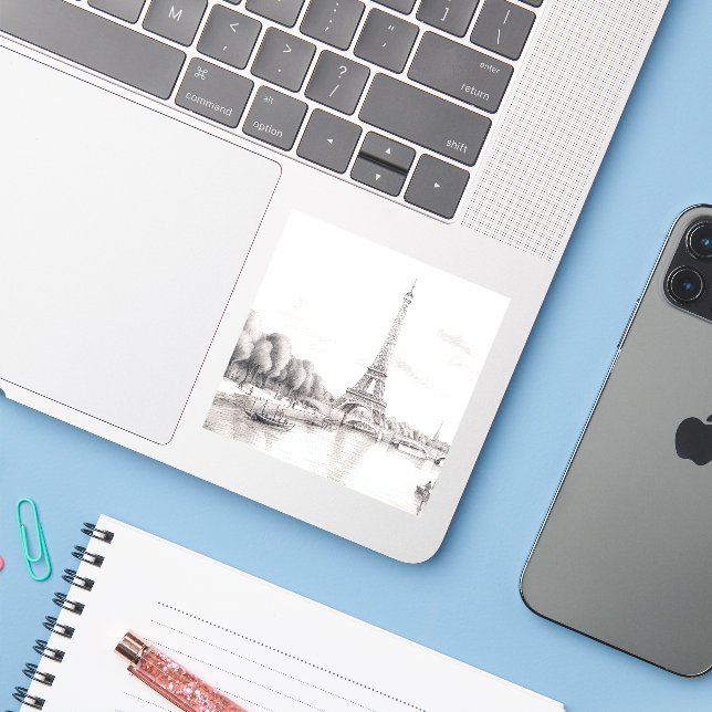 Pegatina Nice Vintage Paris Francia (Ordenado portátil con iPhone)