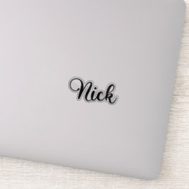 Pegatina Nick Name - Caligrafía manuscrita