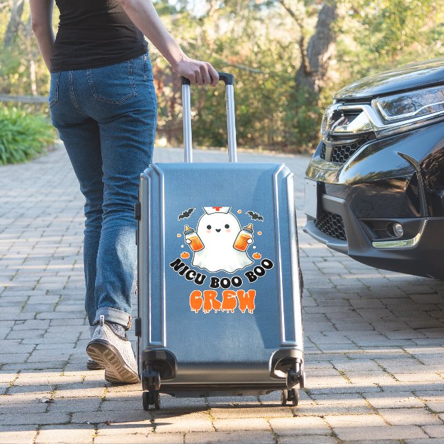 Pegatina Nicu Boo Boo tripulación halloween, Nicu Boo Crew  (Maleta Insitu)