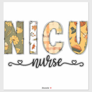 Pegatina NICU Enfermera Fall Halloween para mujeres hombres
