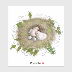 Pegatina Nido de pájaros Personalizado-Sticke de vinilo cor