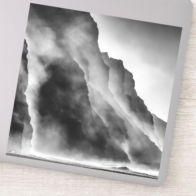 Pegatina Niebla sobre las rocas (Detalle)