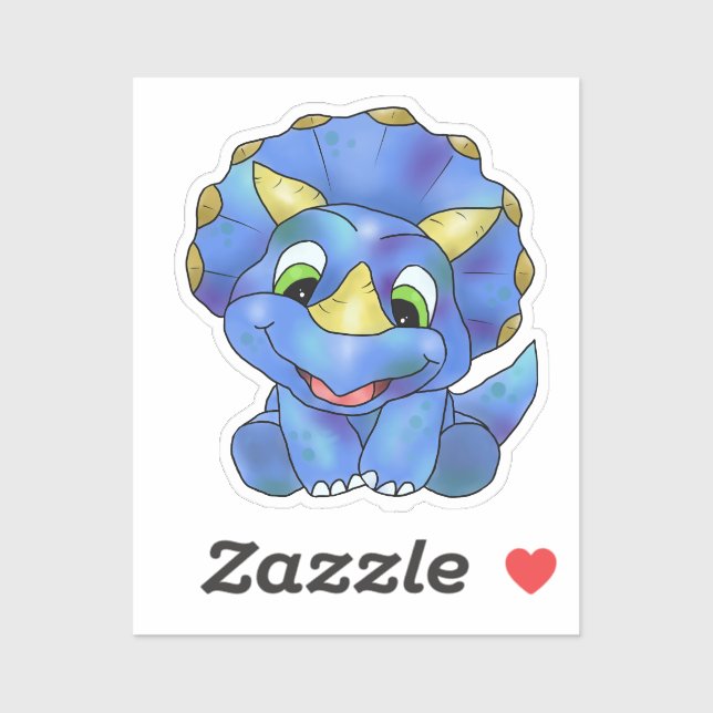 Pegatina niedlicher Dino (Hoja)