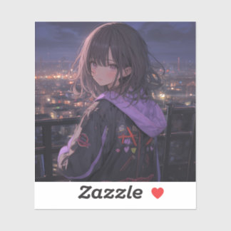 Pegatina Night view | 東京娘 GenerartiveAI シール