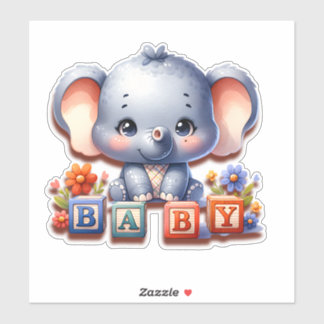 Pegatina Niña Adorable Elephant Speller