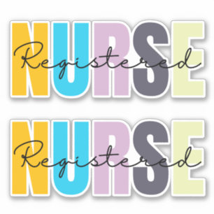 Pegatina Niña de enfermería registrada