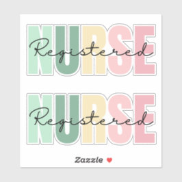 Pegatina Niña de enfermería registrada