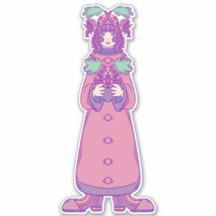 Pegatina Niña de la bellota