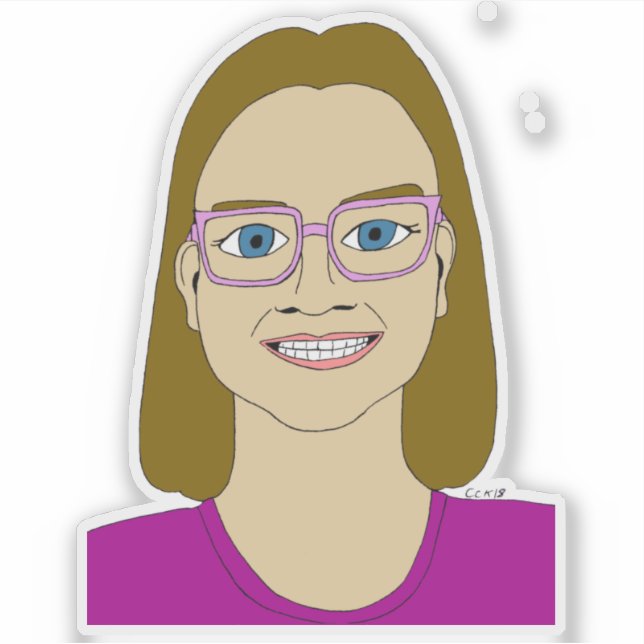 Pegatina niña pequeña (Anverso)